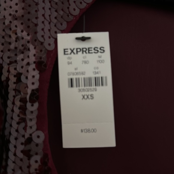 Express Mock Neck Sequin Mini Dress - Picture 5 of 5